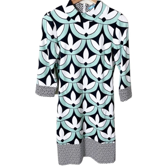 J. McLaughlin Dress Mock neck Shift Dress Catalina Cloth Size Small - Picture 3 of 10